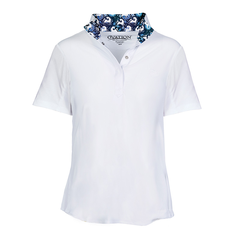 Ovation Kids' Ellie Tech Short Sleeve Show Shirt - White