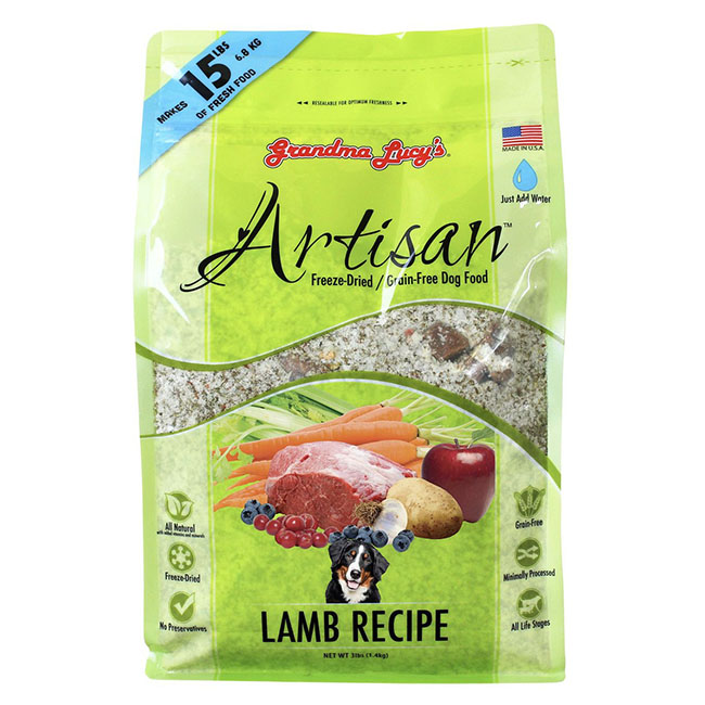 Grandma Lucy's Artisan FreezeDried GrainFree Dog Food Lamb Recipe