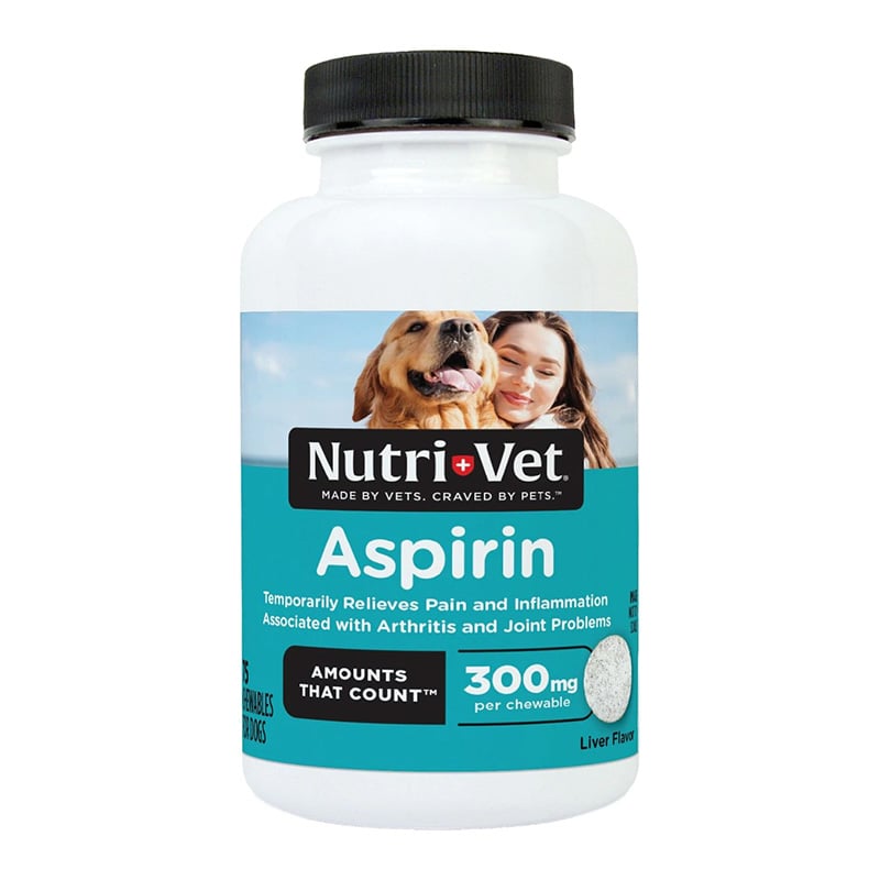 NutriVet Aspirin Chewable Tablets for Large Dogs 75Count The