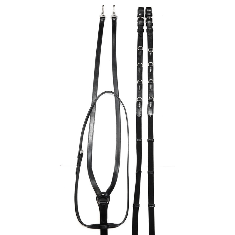 Bobby's English Tack Silver Spur Leather German Martingale The